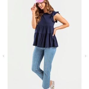 NWT Francesca’s Mayah Tiered Baby Doll Top